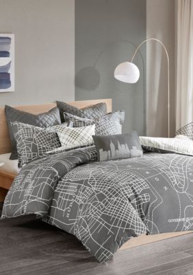 Urban Habitat Manhattan Reversible 7 Piece Printed Cotton Duvet