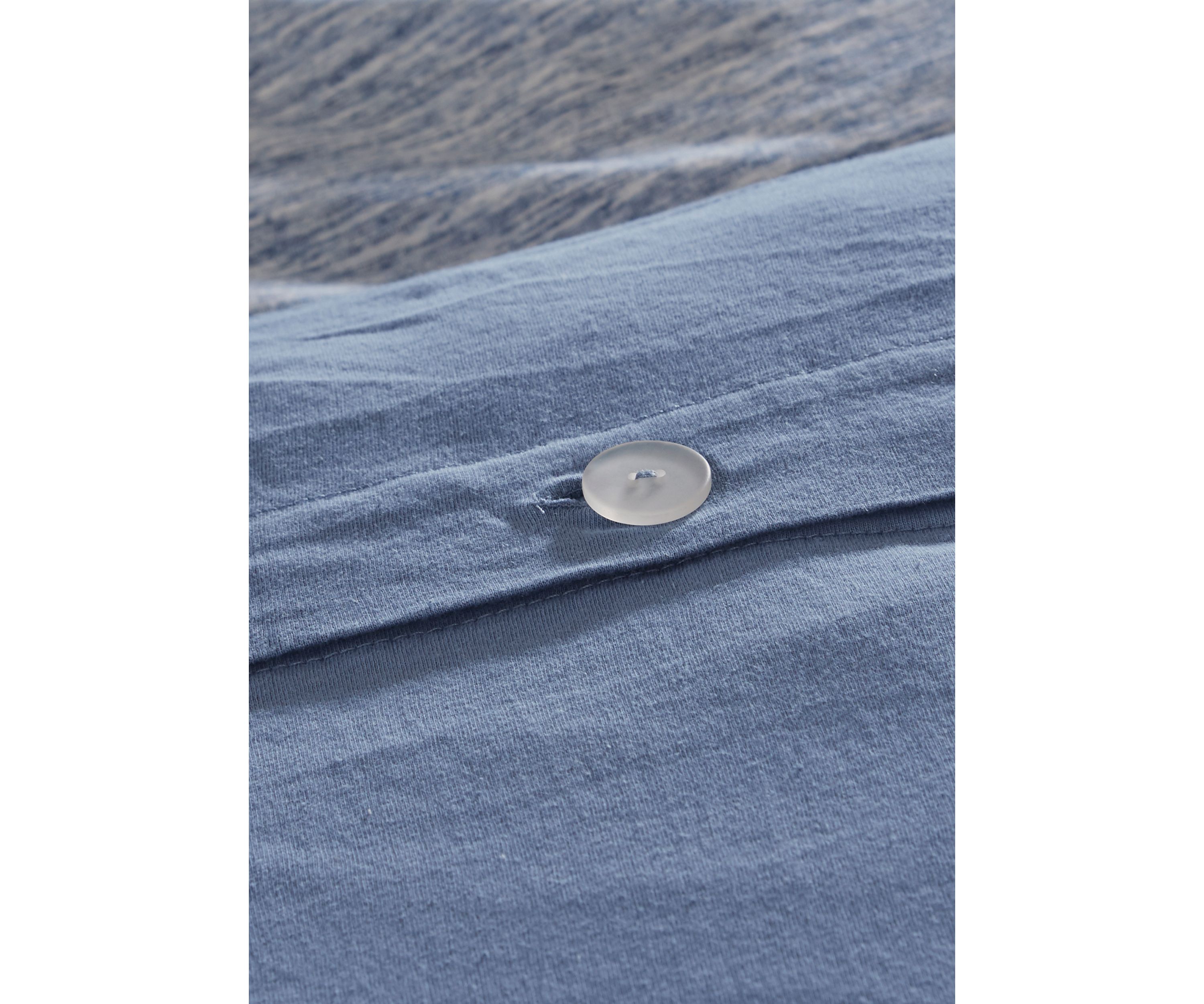 Space Dyed Melange Cotton Jersey Knit Duvet Cover Set