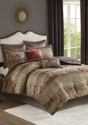 Madison Park Hickory 8 Piece Chenille Jacquard Comforter Set | belk