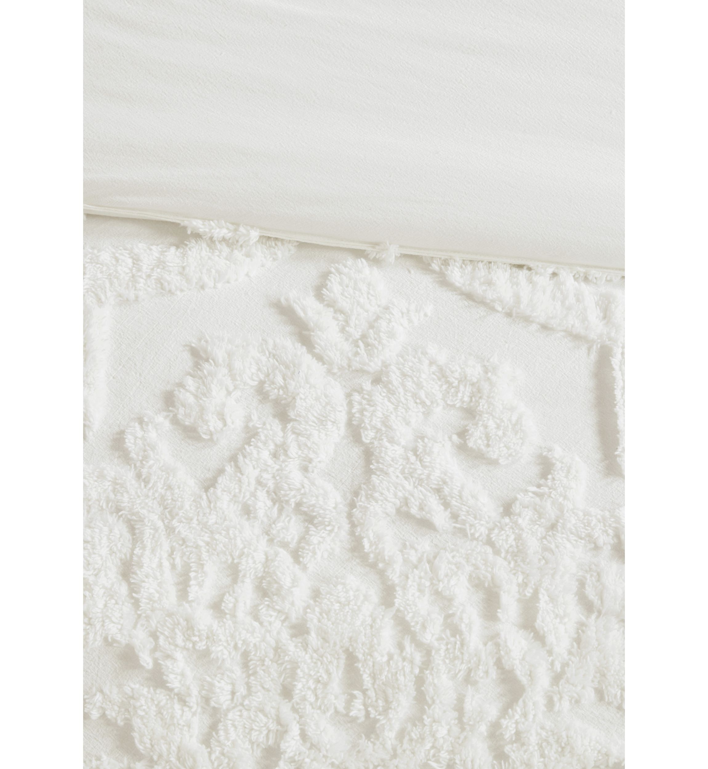 Viola 3-Piece Tufted Cotton Chenille Damask Comforter Set