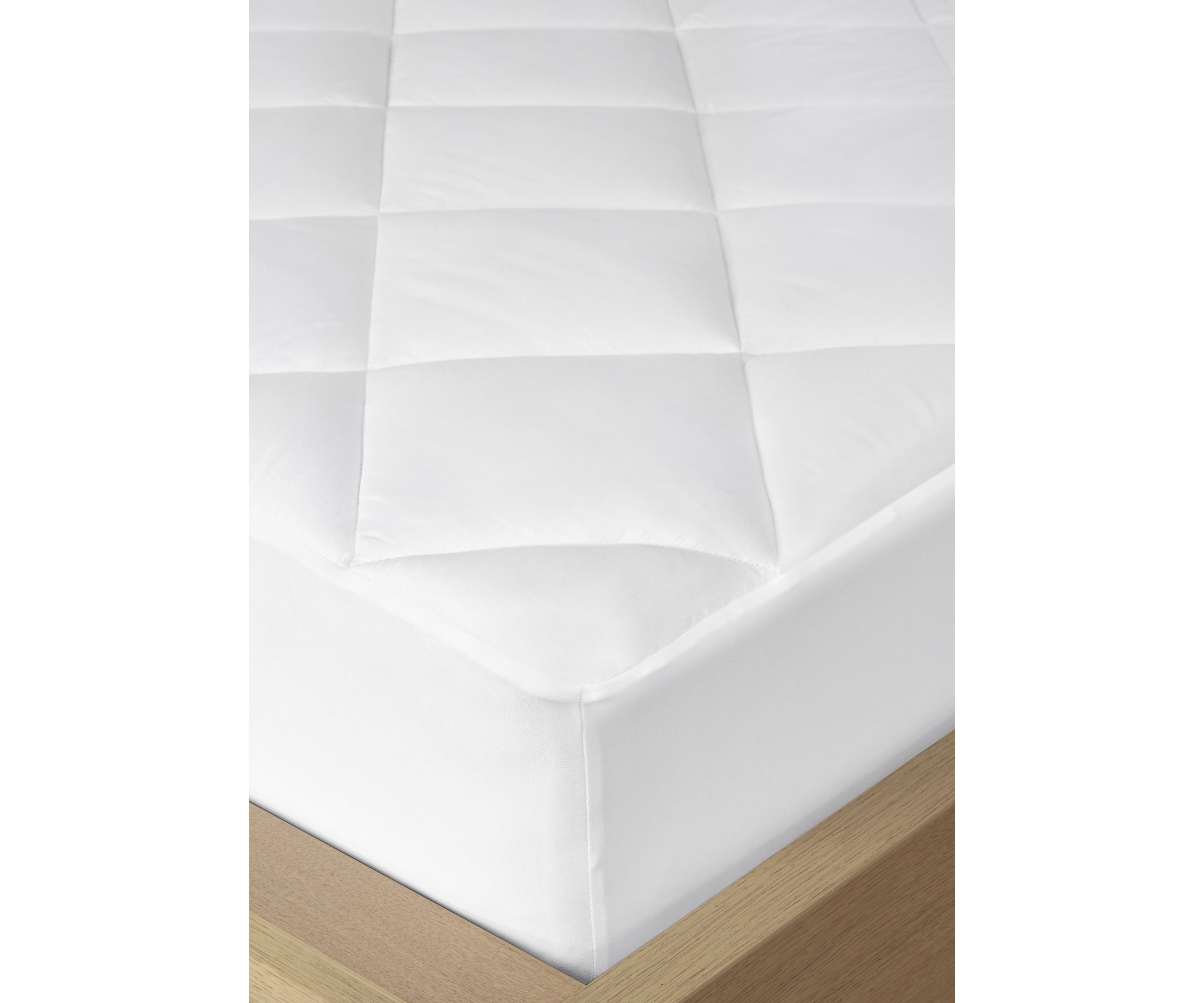 Quiet Nights Cotton Sateen Waterproof Diamond Quilting Down Alternative Mattress Pad