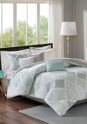 Madison Park Cadence 8 Piece Cotton Sateen Duvet Cover Set Belk