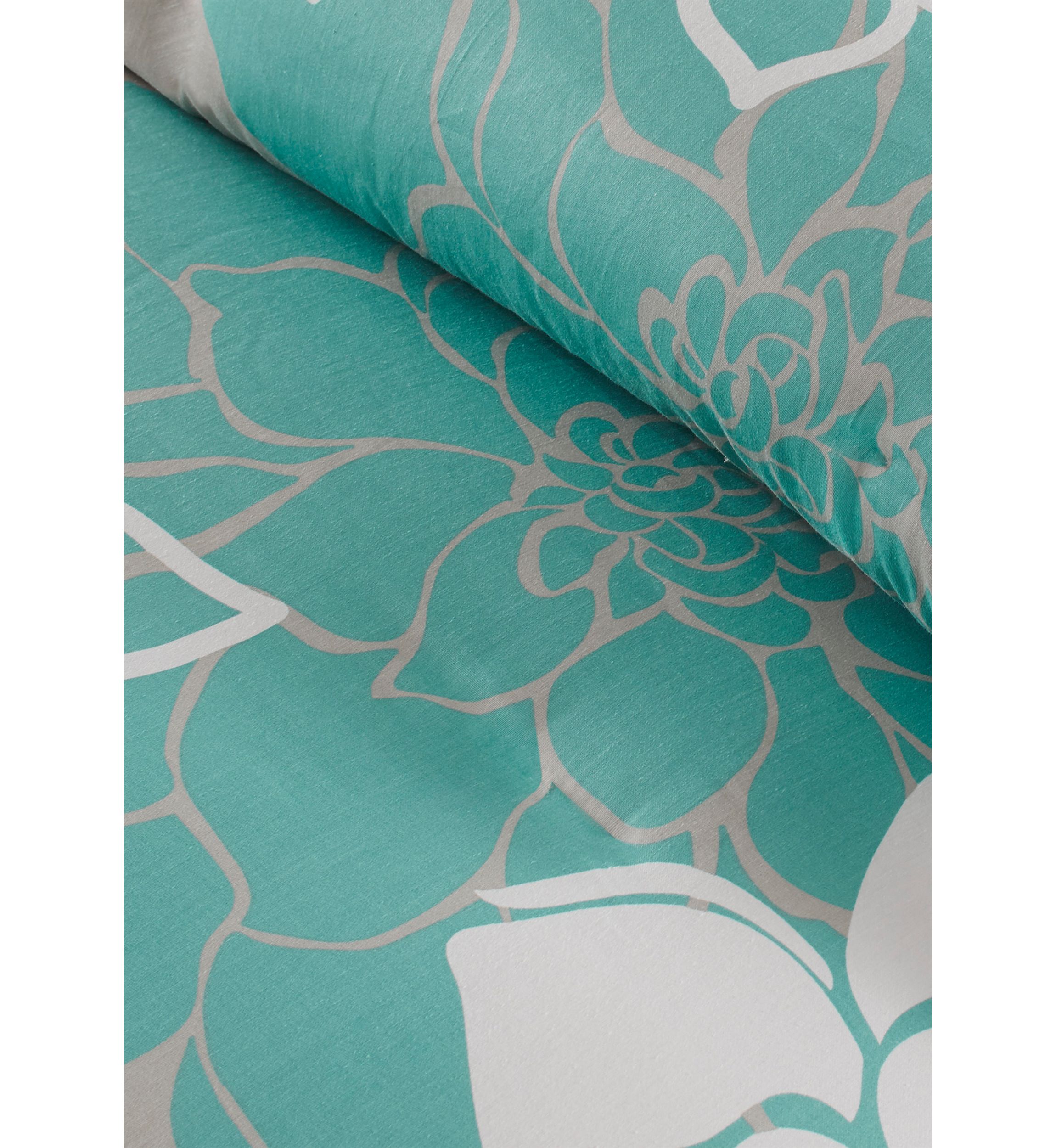 Lola Cotton Sateen Soft Floral Print 6 Piece Duvet Cover Set