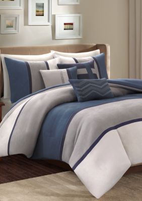 Madison Park Palisades 6 Piece Faux Suede Duvet Set Belk