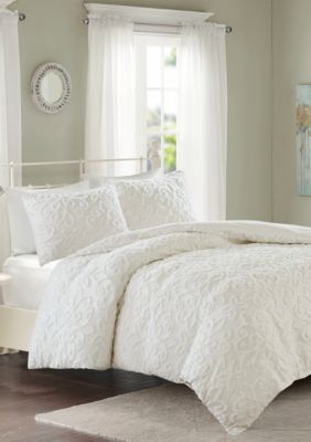 Madison Park Sabrina 3 Piece Tufted Cotton Chenille Duvet Cover