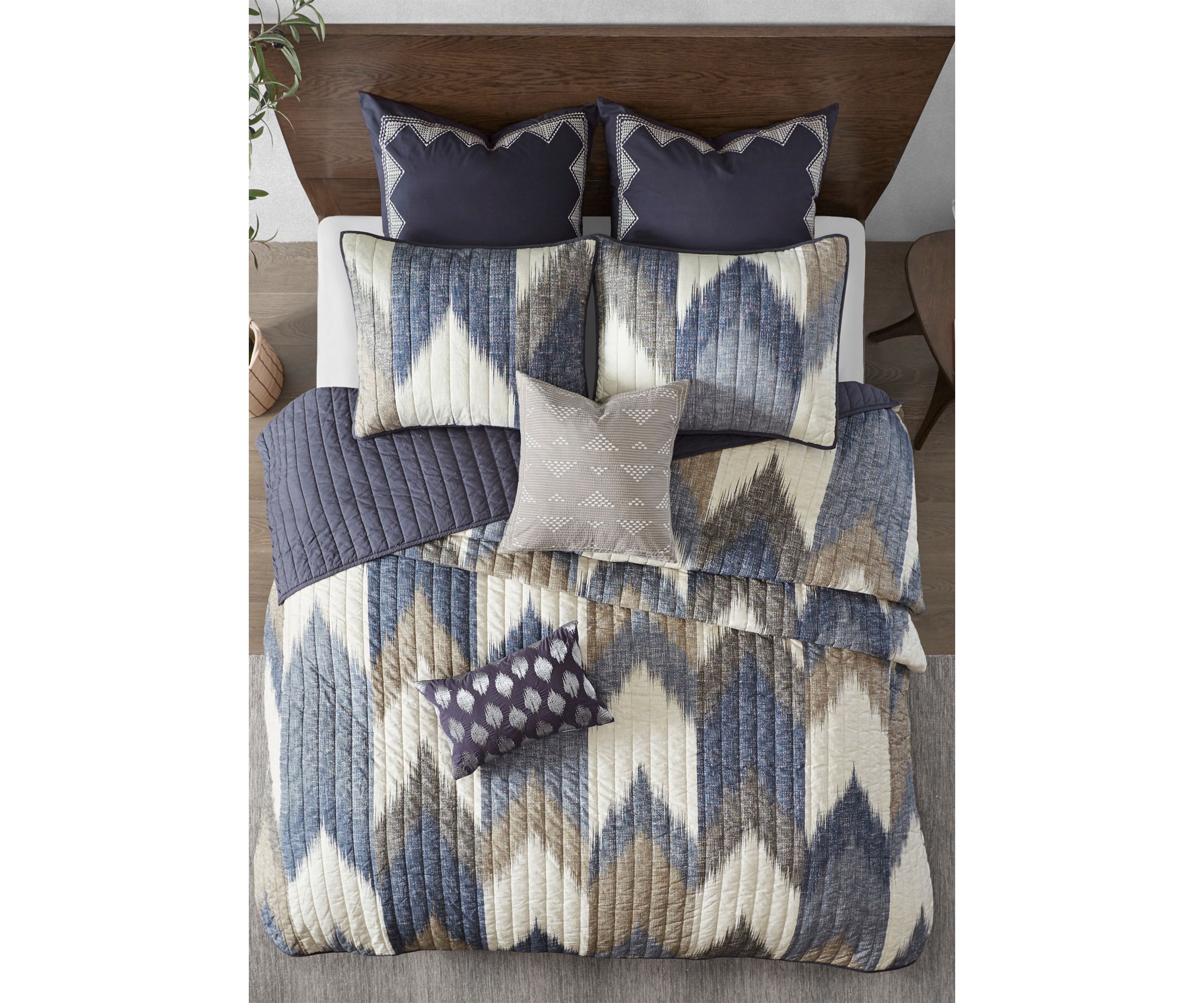 Alpine 3 Piece Printed Cotton Coverlet Set