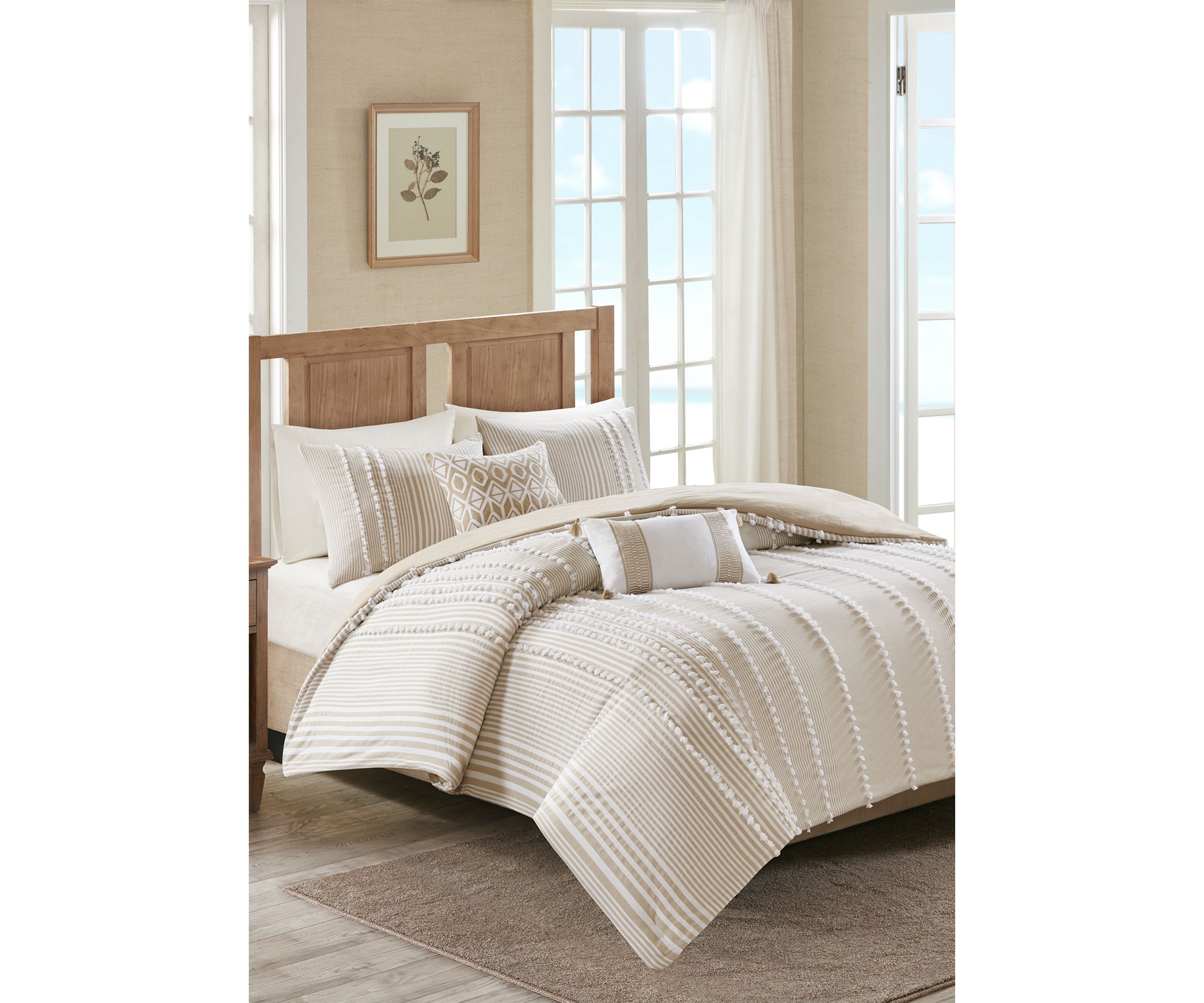 Anslee 3 Piece Cotton Yarn Dyed Comforter Set