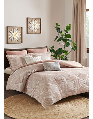 Ink Ivy Ellipse Cotton Jacquard Duvet Cover Set Belk