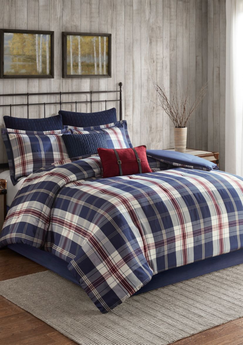 Ryland Oversized Plaid Print Comforter Set
