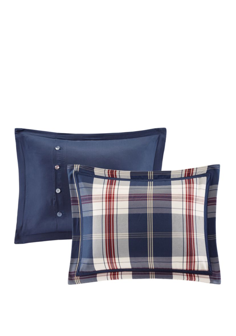 Ryland Oversized Plaid Print Comforter Set
