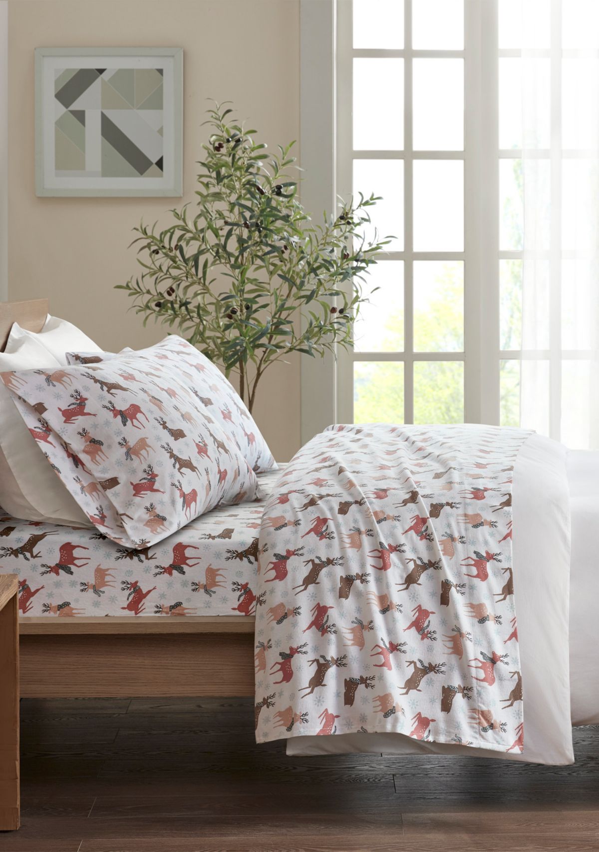 Cozy Flannel 100% Cotton Flannel Printed Sheet Set