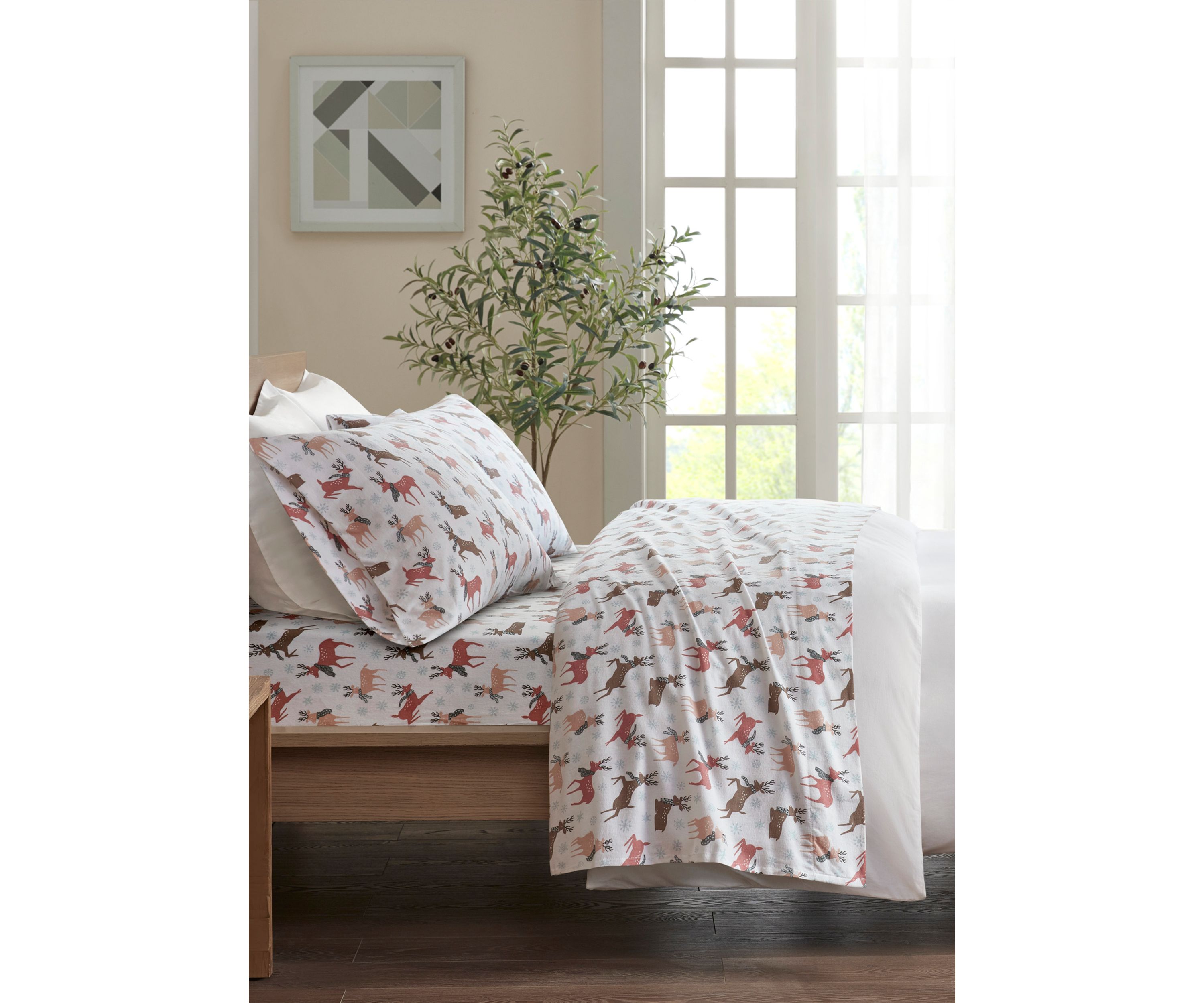 Cozy Flannel 100% Cotton Flannel Printed Sheet Set