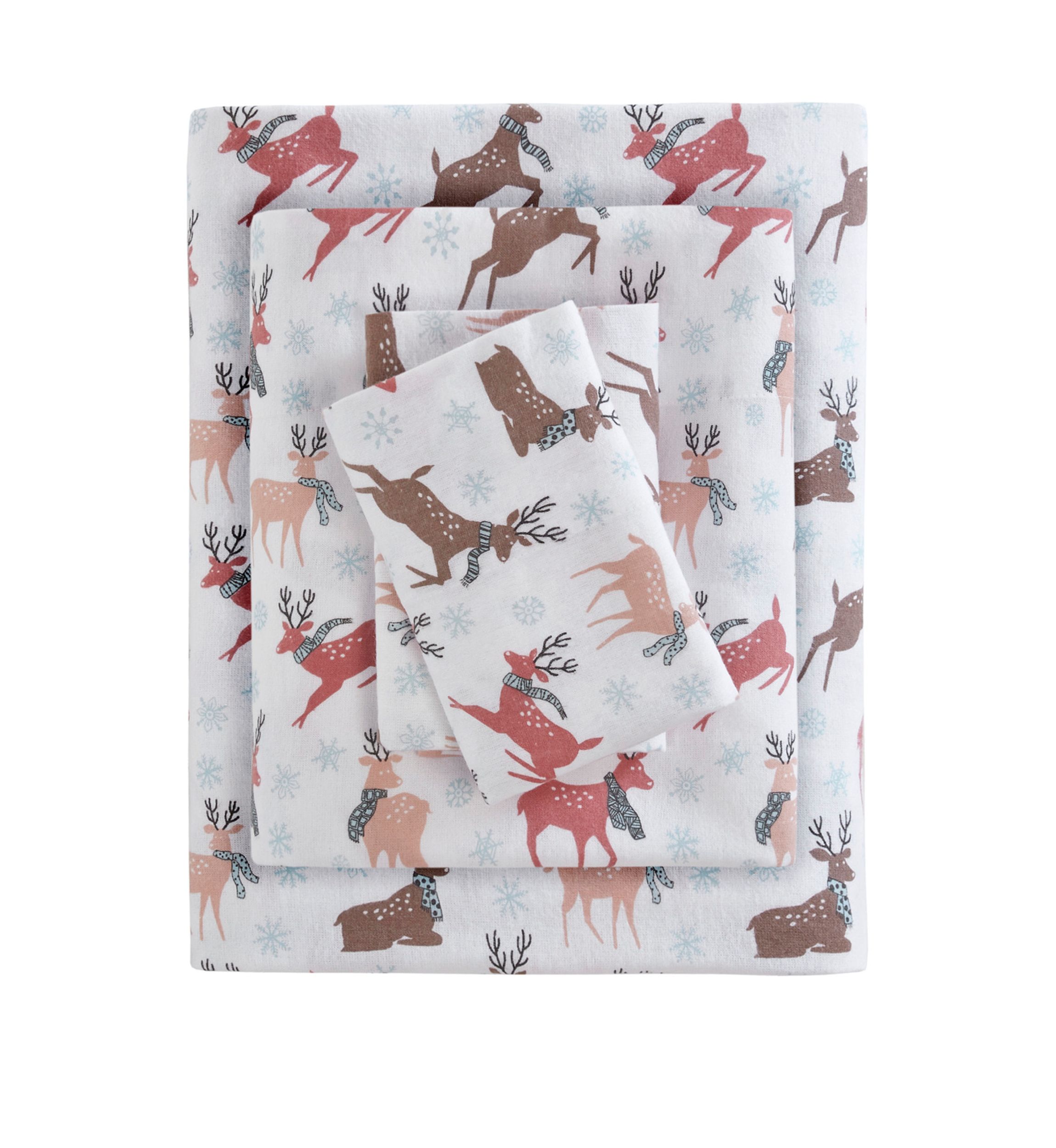 Cozy Flannel 100% Cotton Flannel Printed Sheet Set