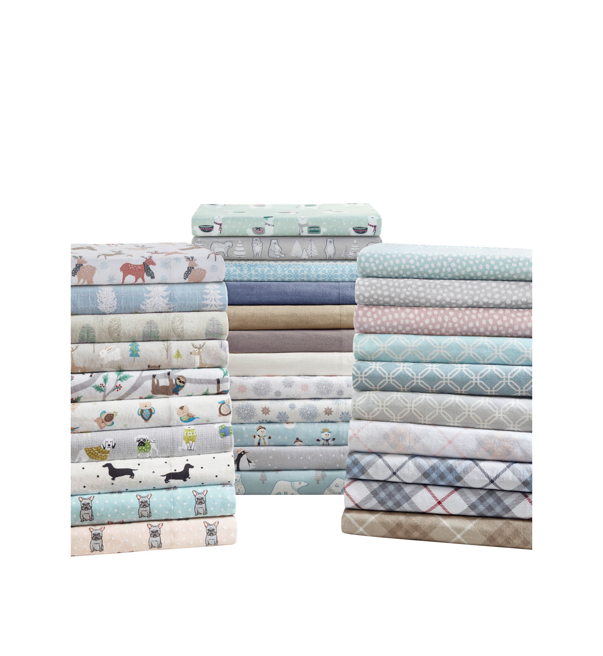 Cozy Flannel 100% Cotton Flannel Printed Sheet Set