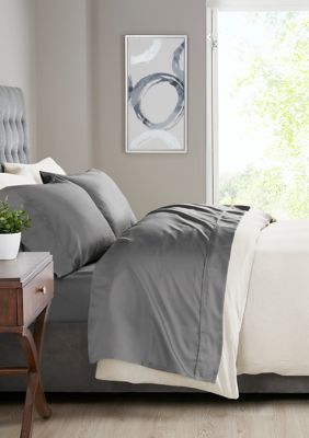 Madison Park 525 Thread Count Cotton Rich Sheet Set, Grey, King -  0086569261076