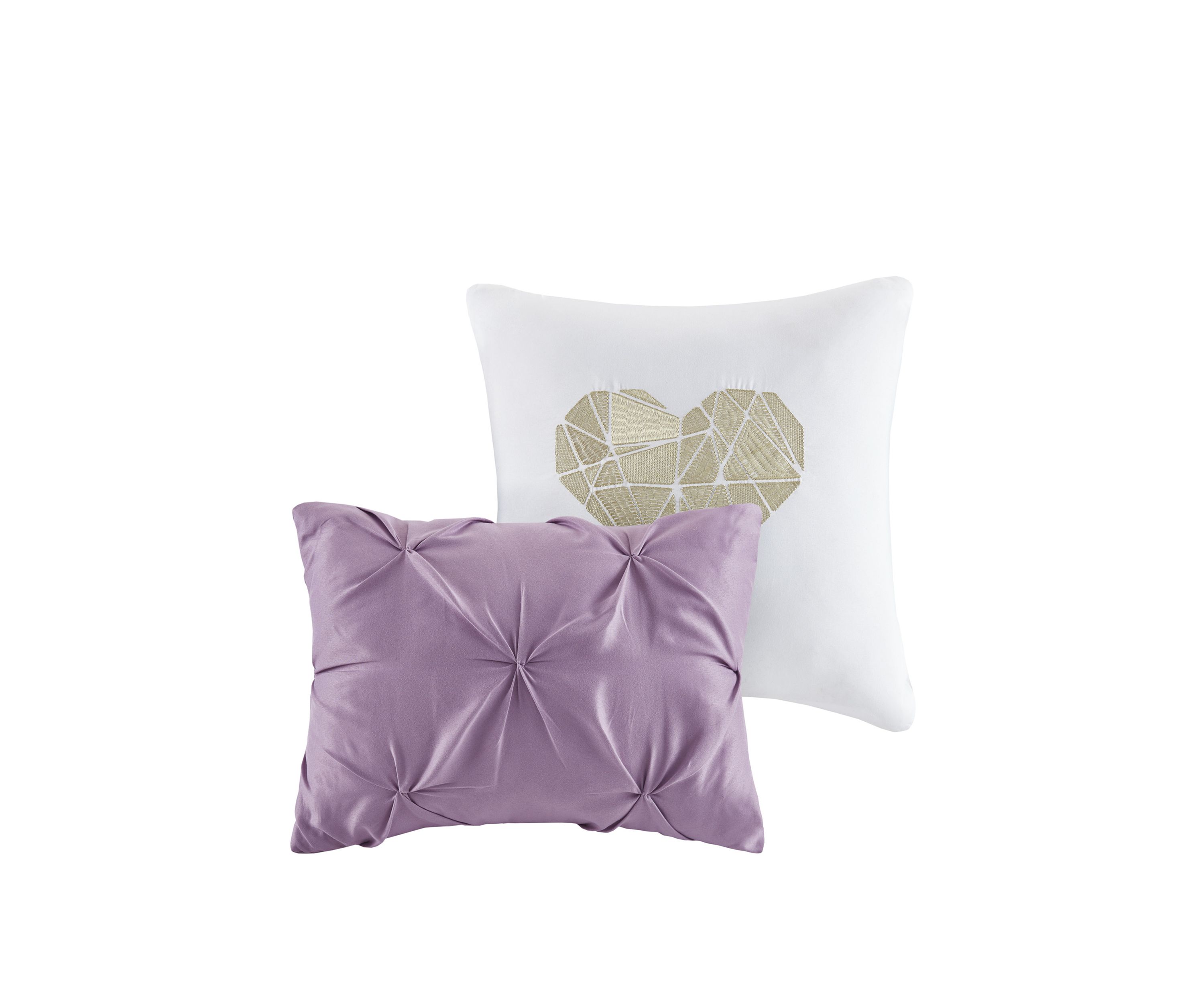 Abby Metallic Printed and Pintucked Comforter Set