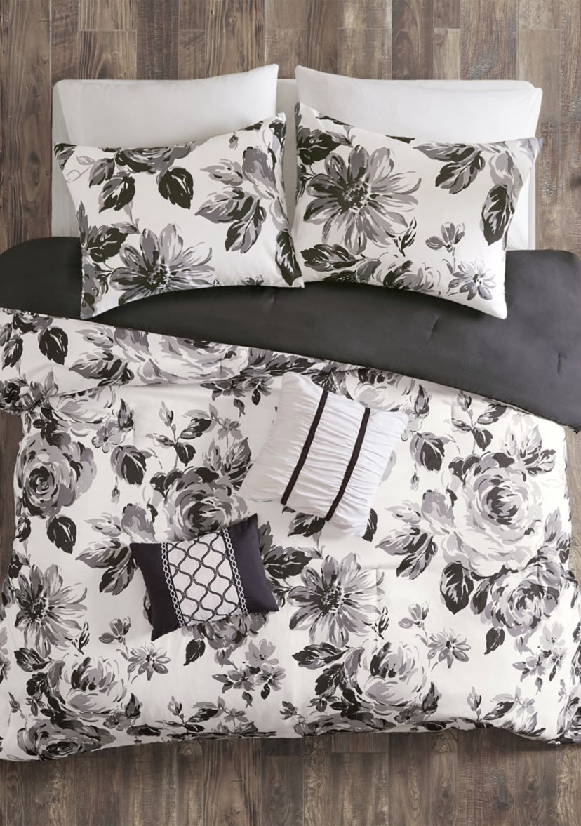 Dorsey Floral Print Comforter Set