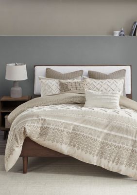 INK + IVY Mila Cotton Printed Comforter Set with Chenille