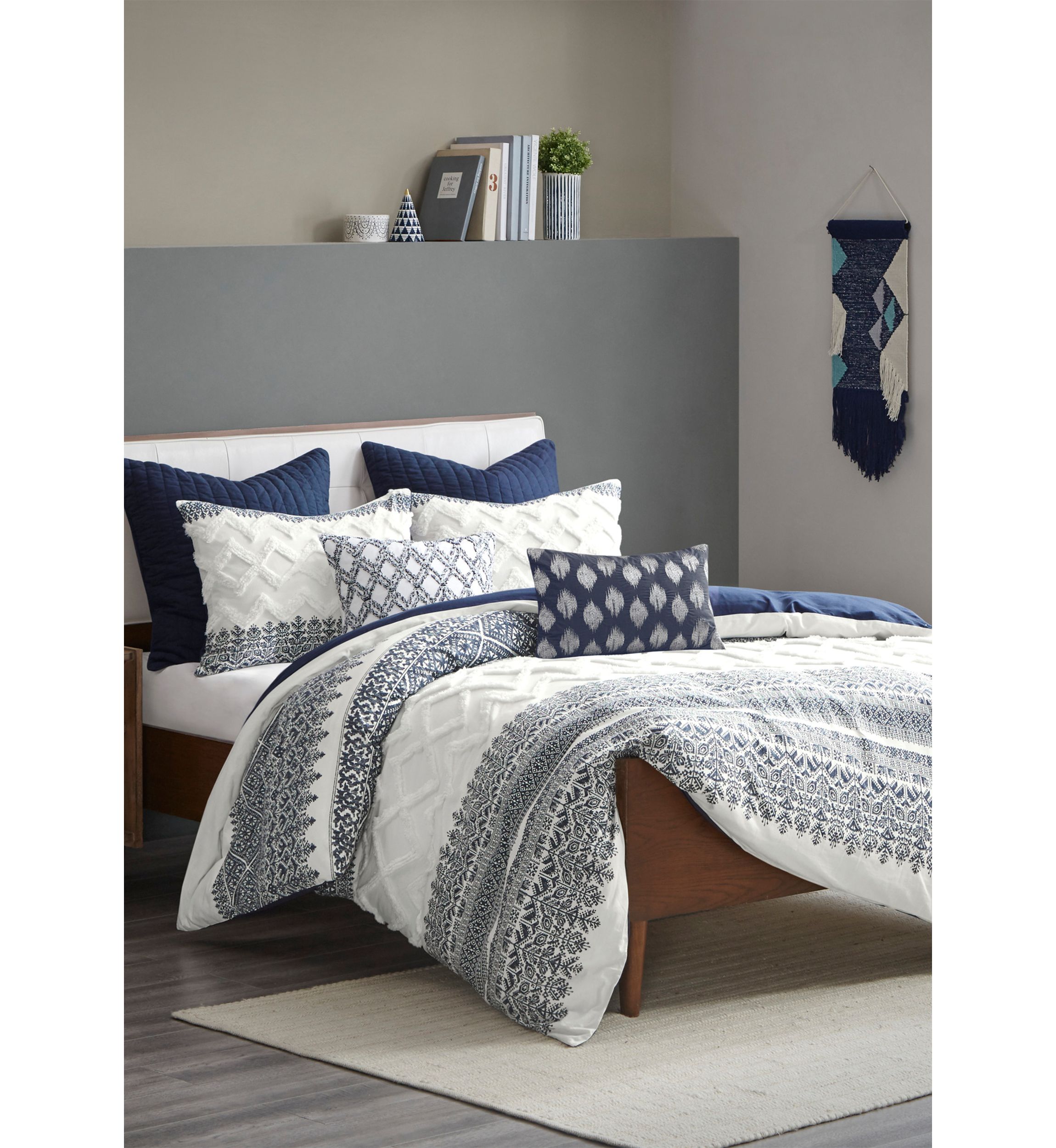 Mila Cotton Printed Comforter Set with Chenille