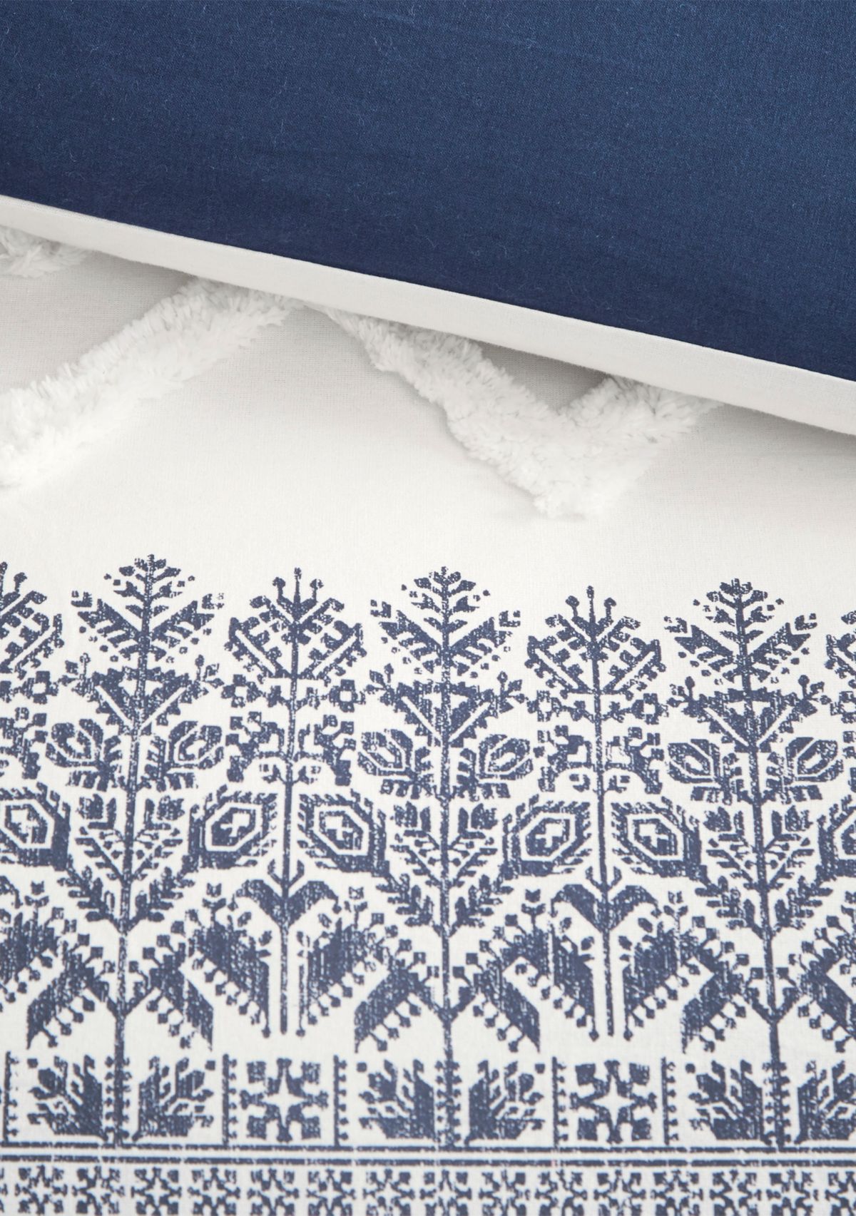 Mila Cotton Printed Comforter Set with Chenille