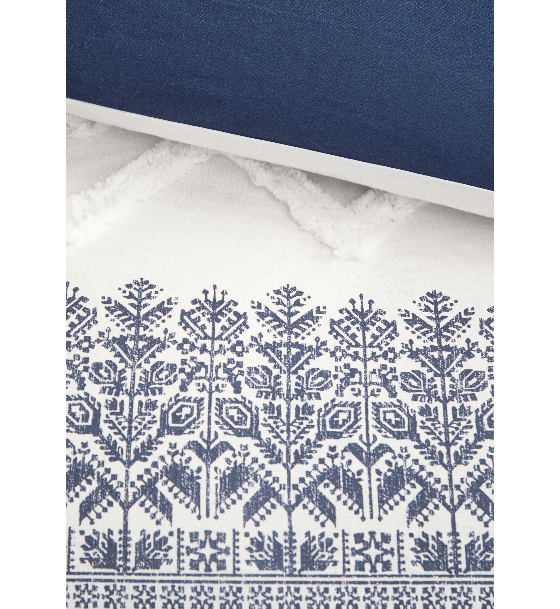 Mila Cotton Printed Comforter Set with Chenille