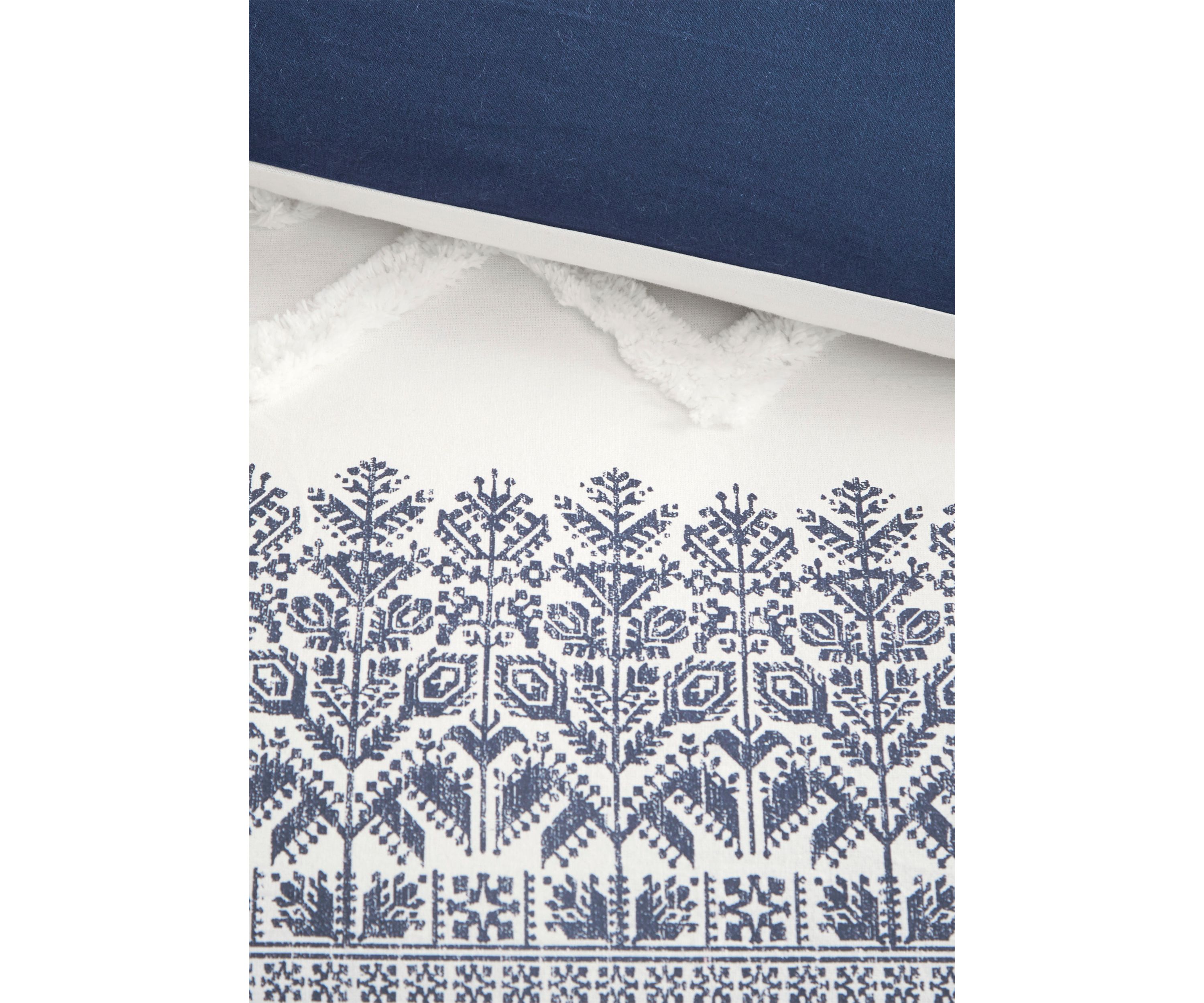 Mila Cotton Printed Comforter Set with Chenille