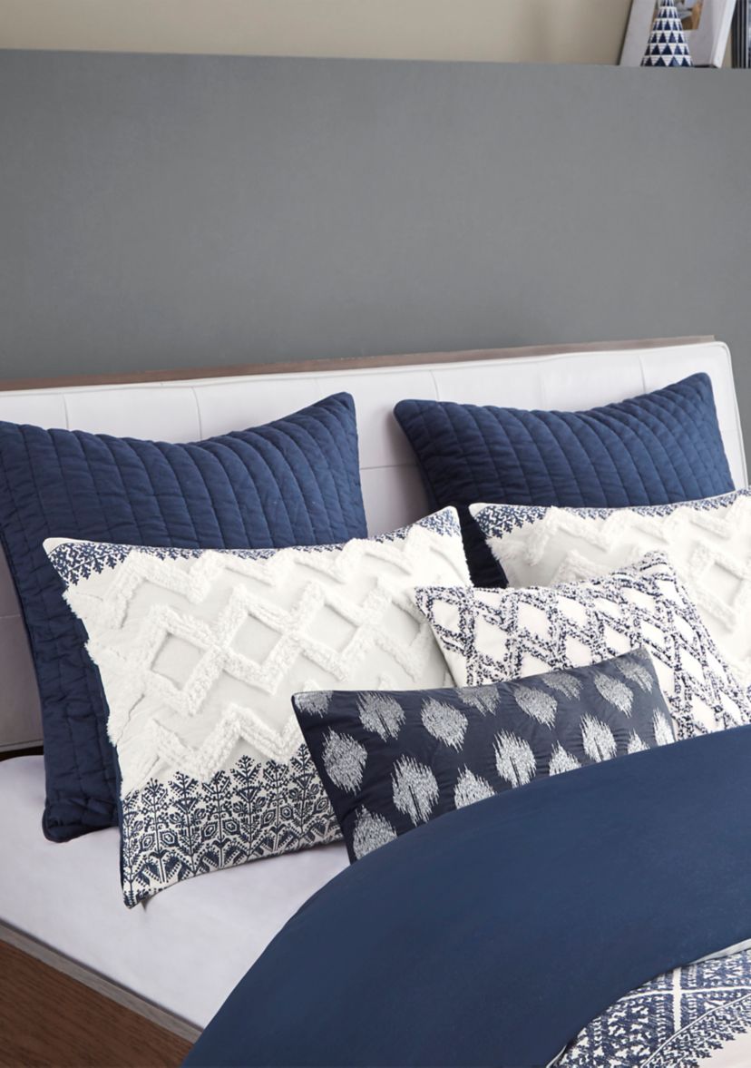 Mila Cotton Printed Comforter Set with Chenille