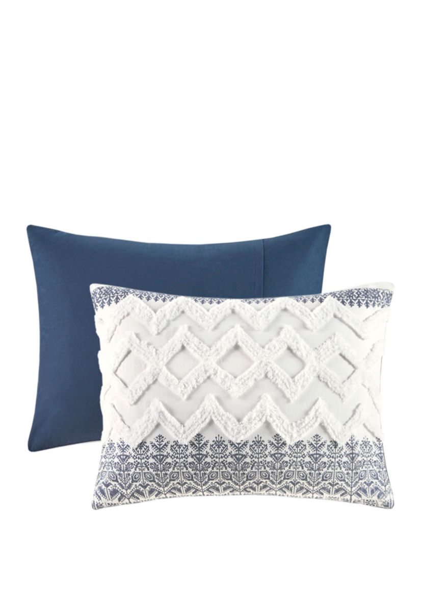 Mila Cotton Printed Comforter Set with Chenille