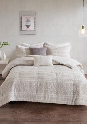 Urban Habitat  Lizbeth 5 Piece Cotton Clip Jacquard Comforter Set  | belk Urban Habitat  Lizbeth 5 Piece Cotton Clip Jacquard... 