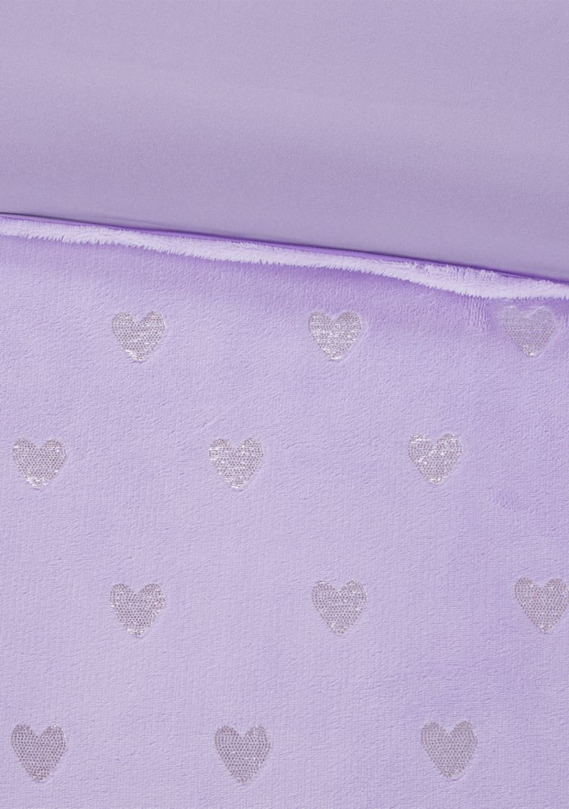 Rosalie Metallic Printed Plush Comforter Set