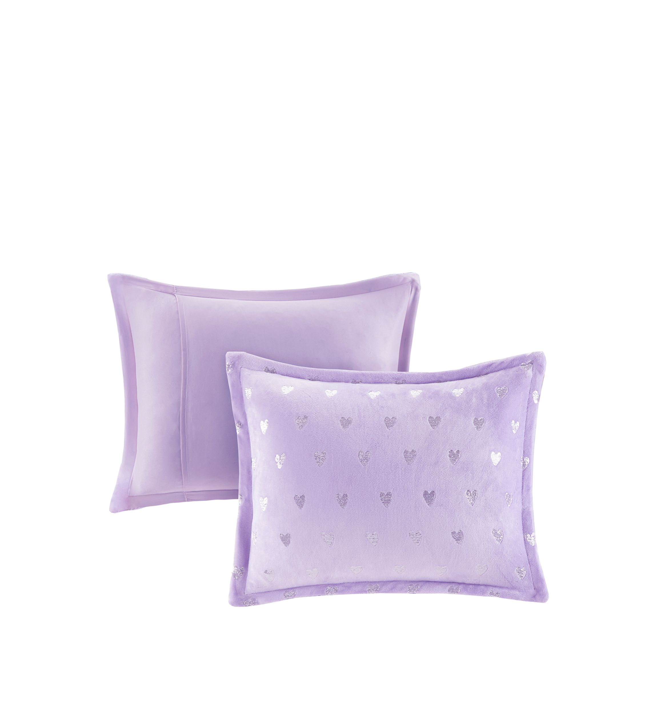 Rosalie Metallic Printed Plush Comforter Set