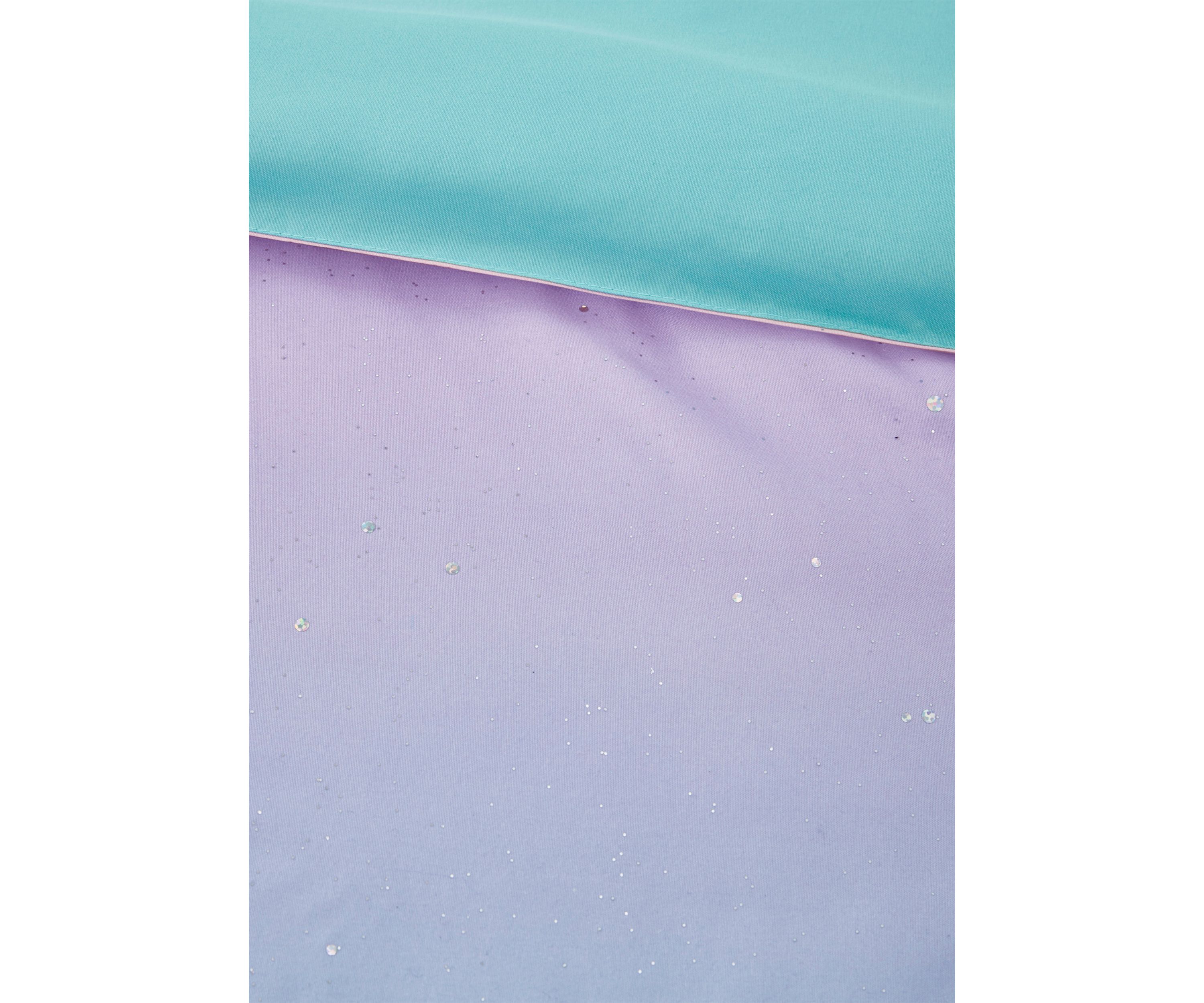 Glimmer Metallic Glitter Printed Reversible Duvet Cover Set  
