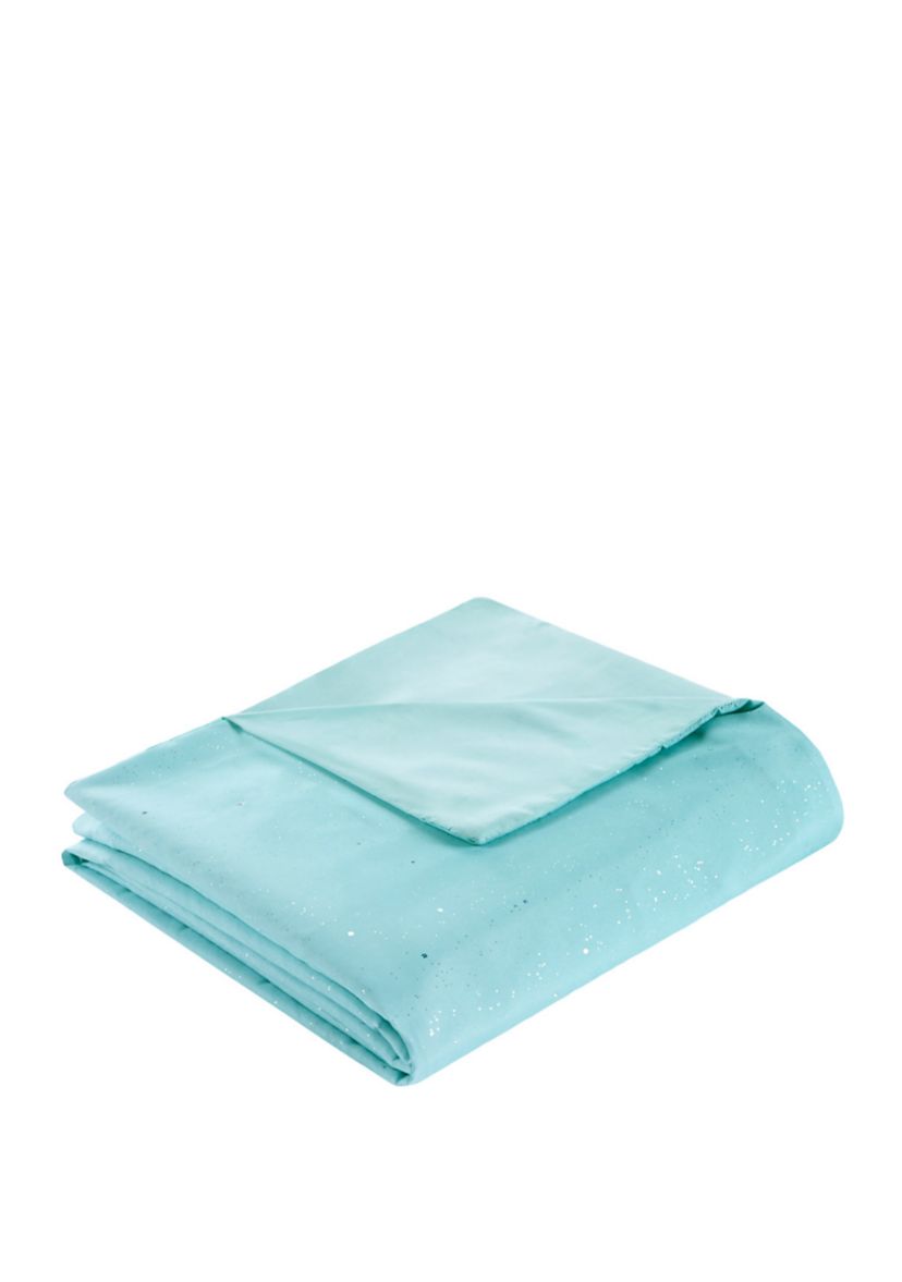 Glimmer Metallic Glitter Printed Reversible Duvet Cover Set  