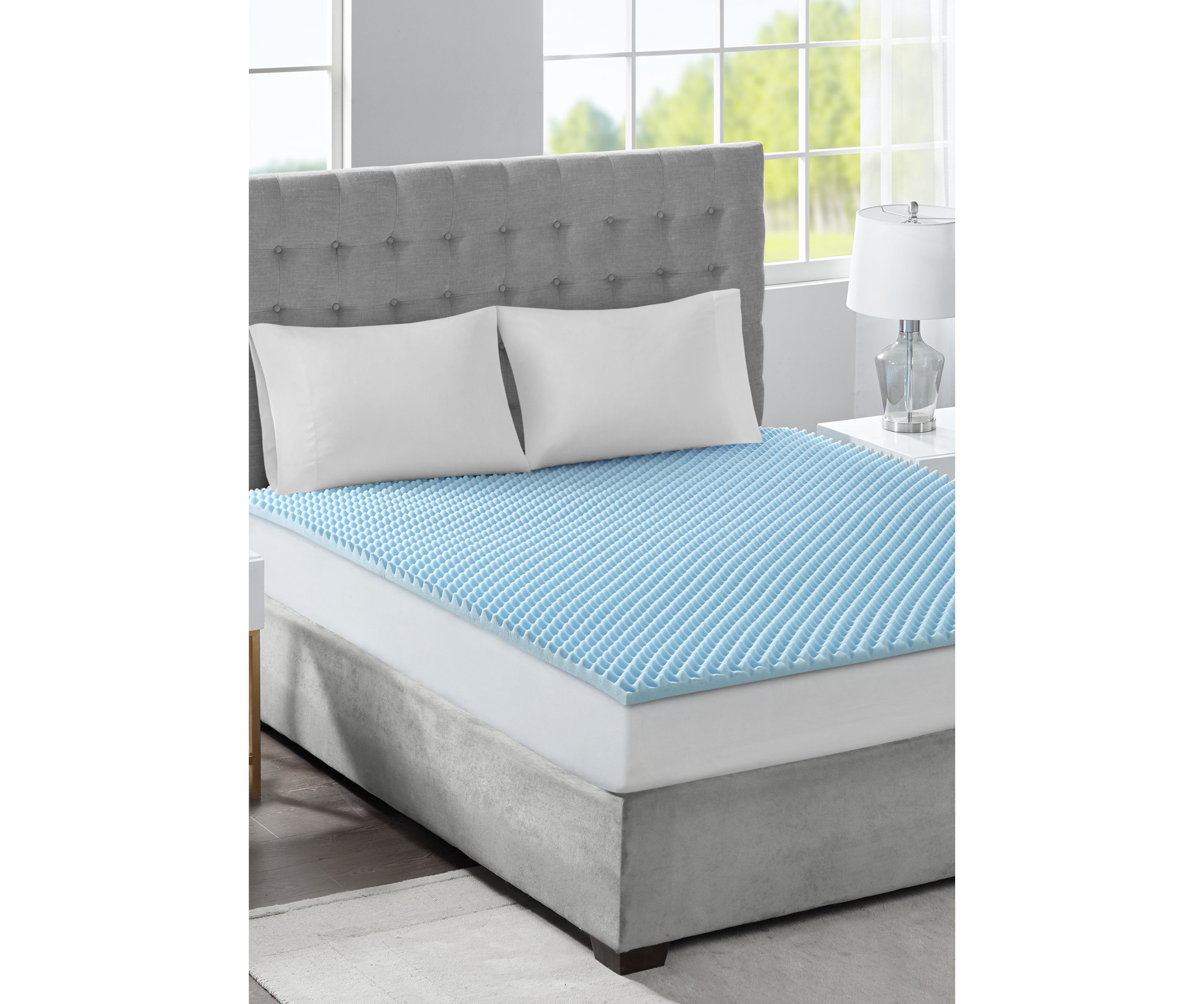 1.5" Gel Memory Foam All Season Reversible Cooling Mattress Topper