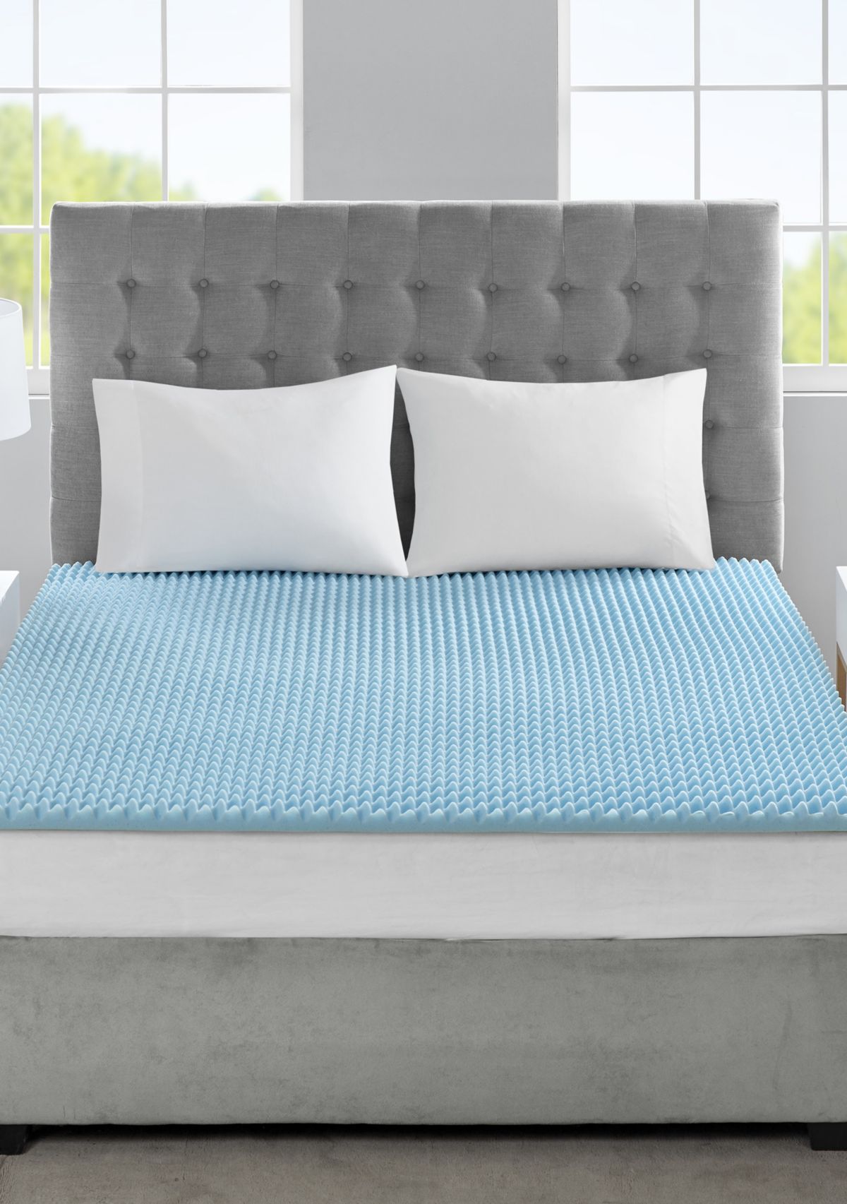 1.5" Gel Memory Foam All Season Reversible Cooling Mattress Topper