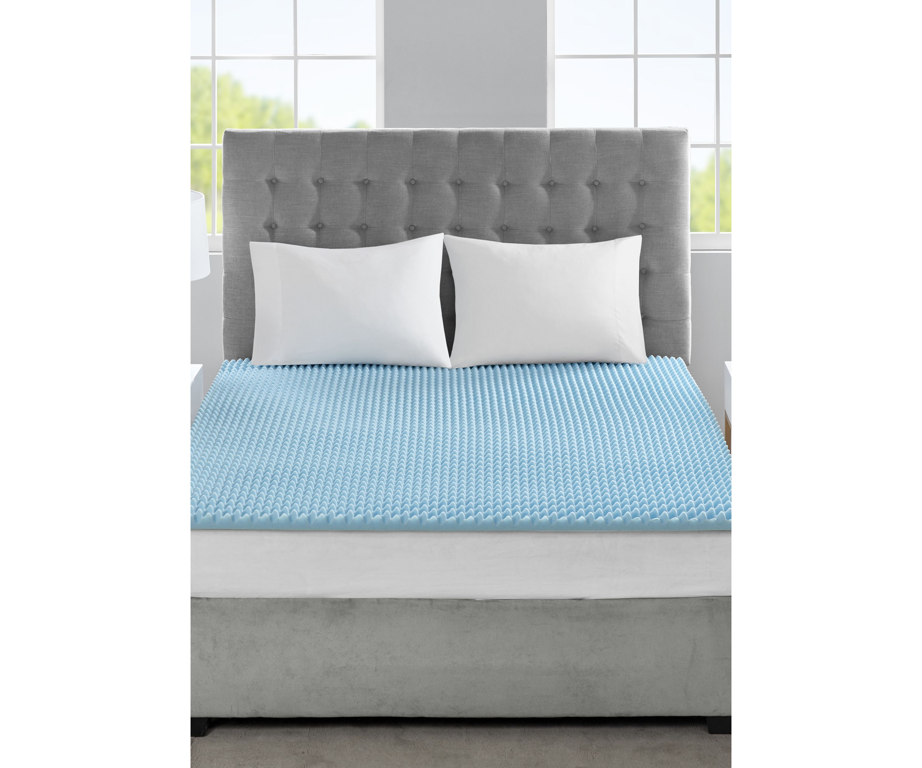 1.5" Gel Memory Foam All Season Reversible Cooling Mattress Topper
