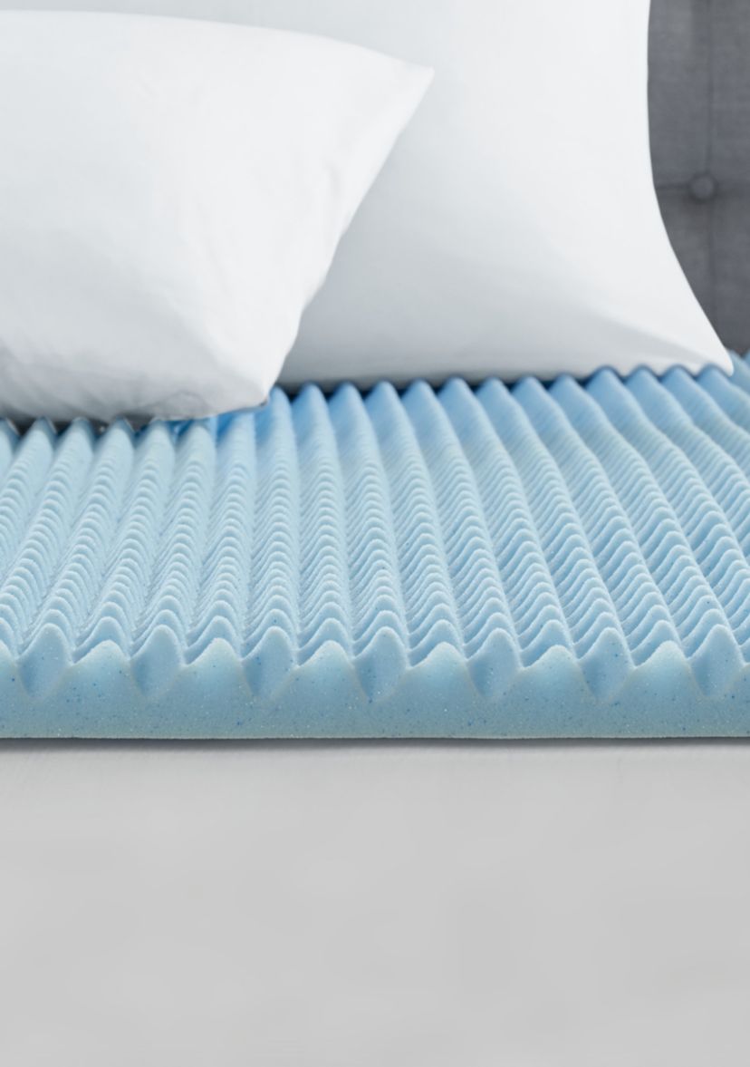1.5" Gel Memory Foam All Season Reversible Cooling Mattress Topper