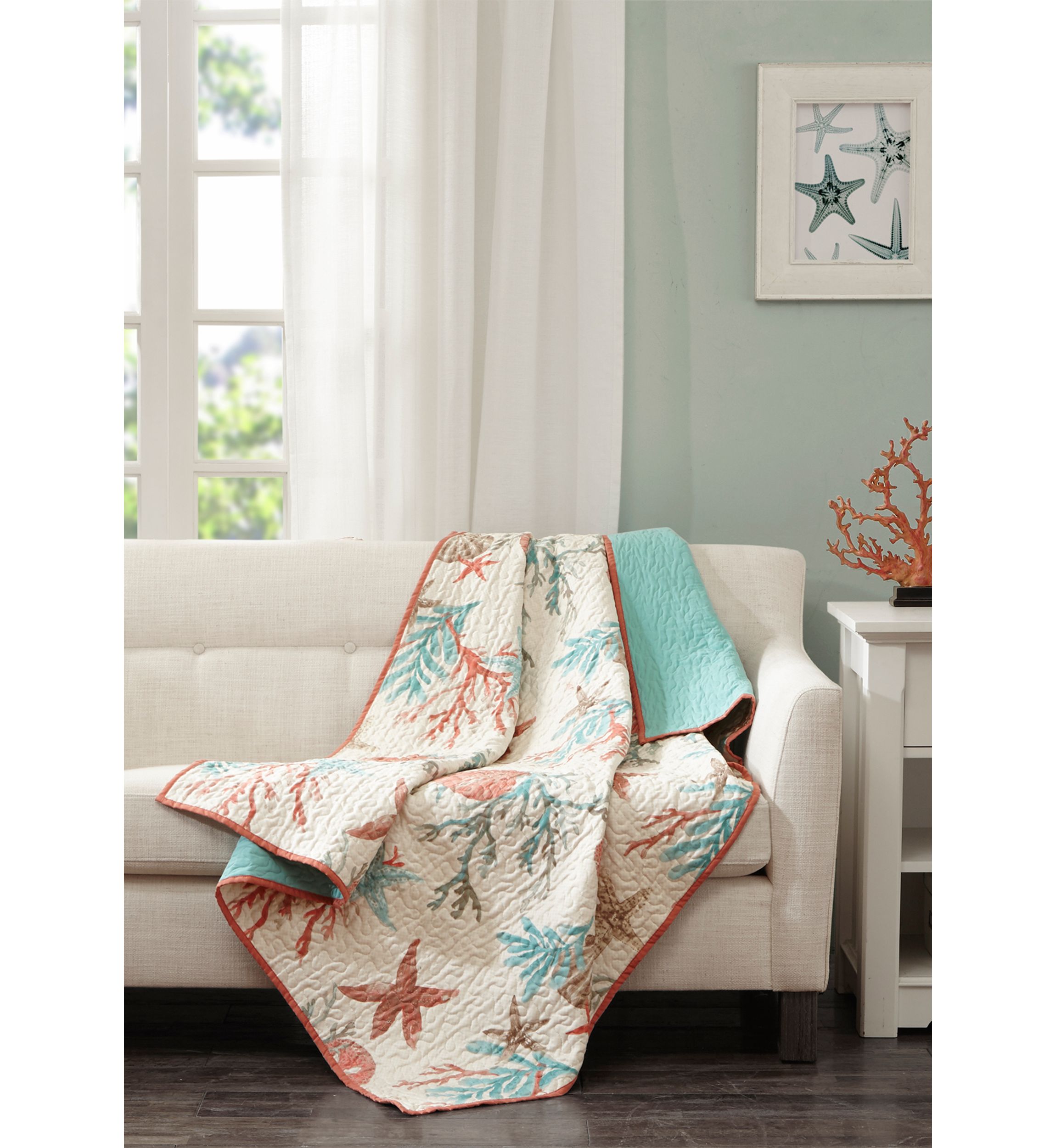 Pebble Beach Oversized Cotton Quilted Throw
