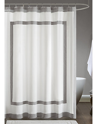 Madison Park Greyson Simple Modern, Solid Grey Shower Curtain