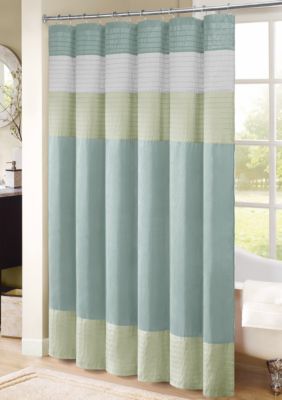 carter pieced faux silk shower curtain online onl