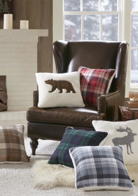 Woolrich Bear Square Berber Pillow Belk