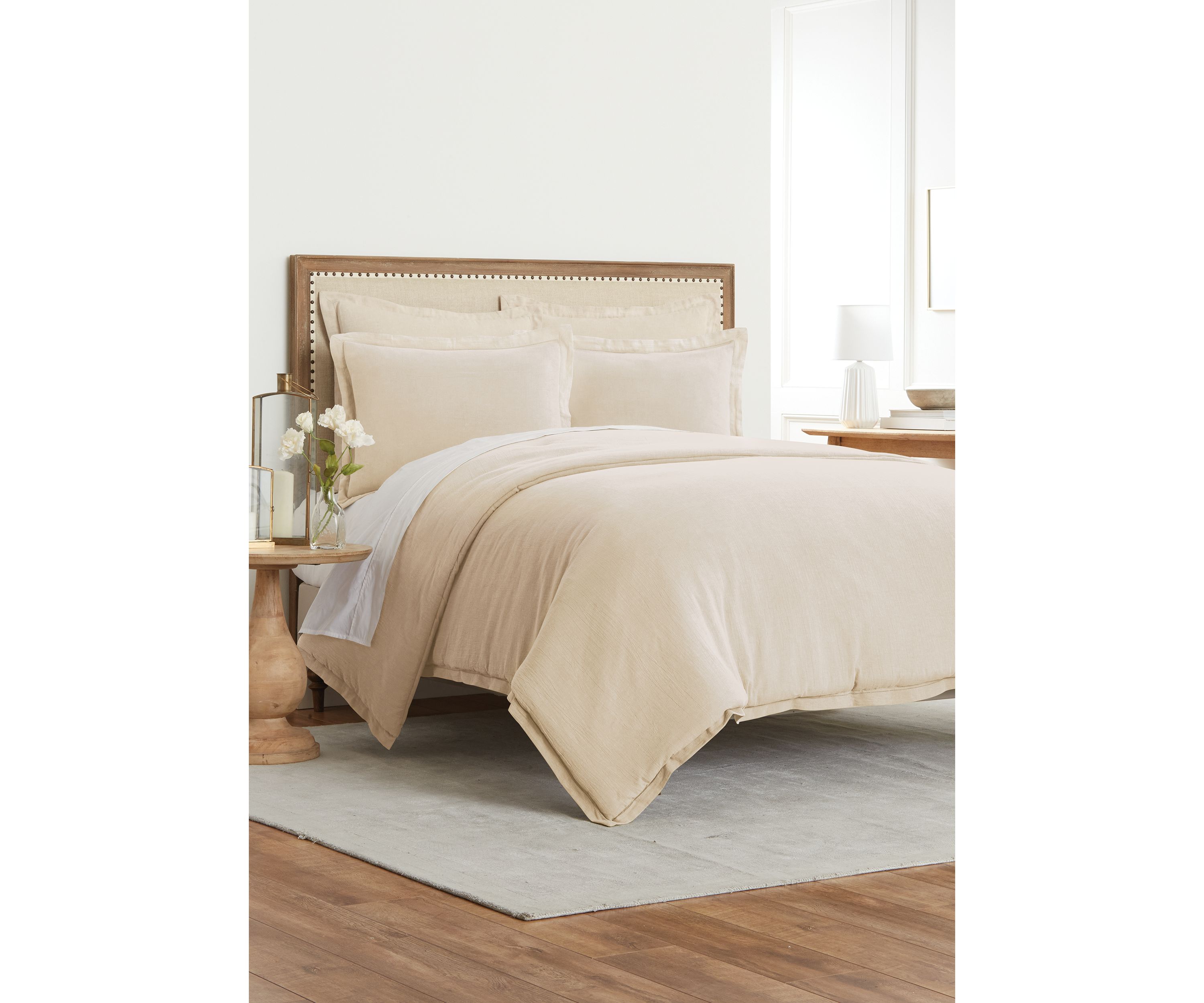 Linen Hemstitch Comforter Set