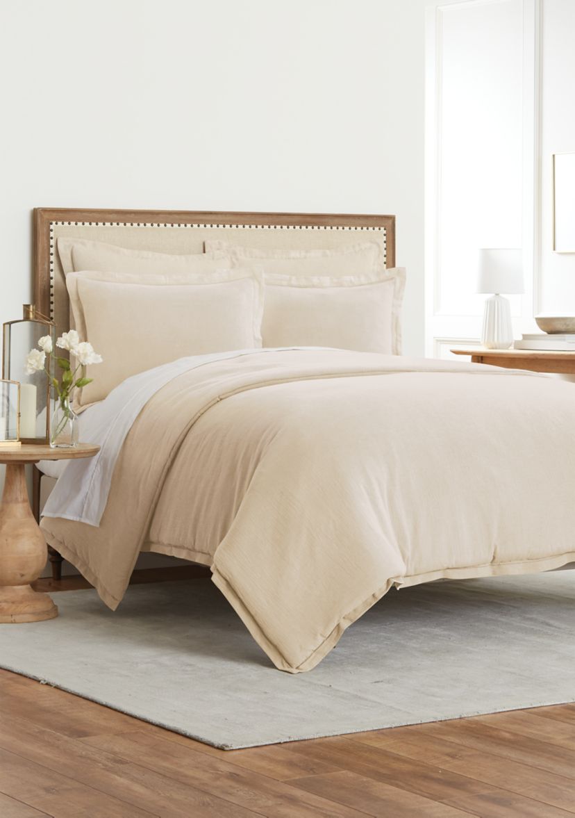 Linen Hemstitch Comforter Set