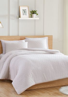 Pinstripe Clip 3 Piece Comforter Set