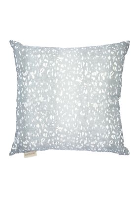 Kendall Square Silver Printed Decorative Pillow