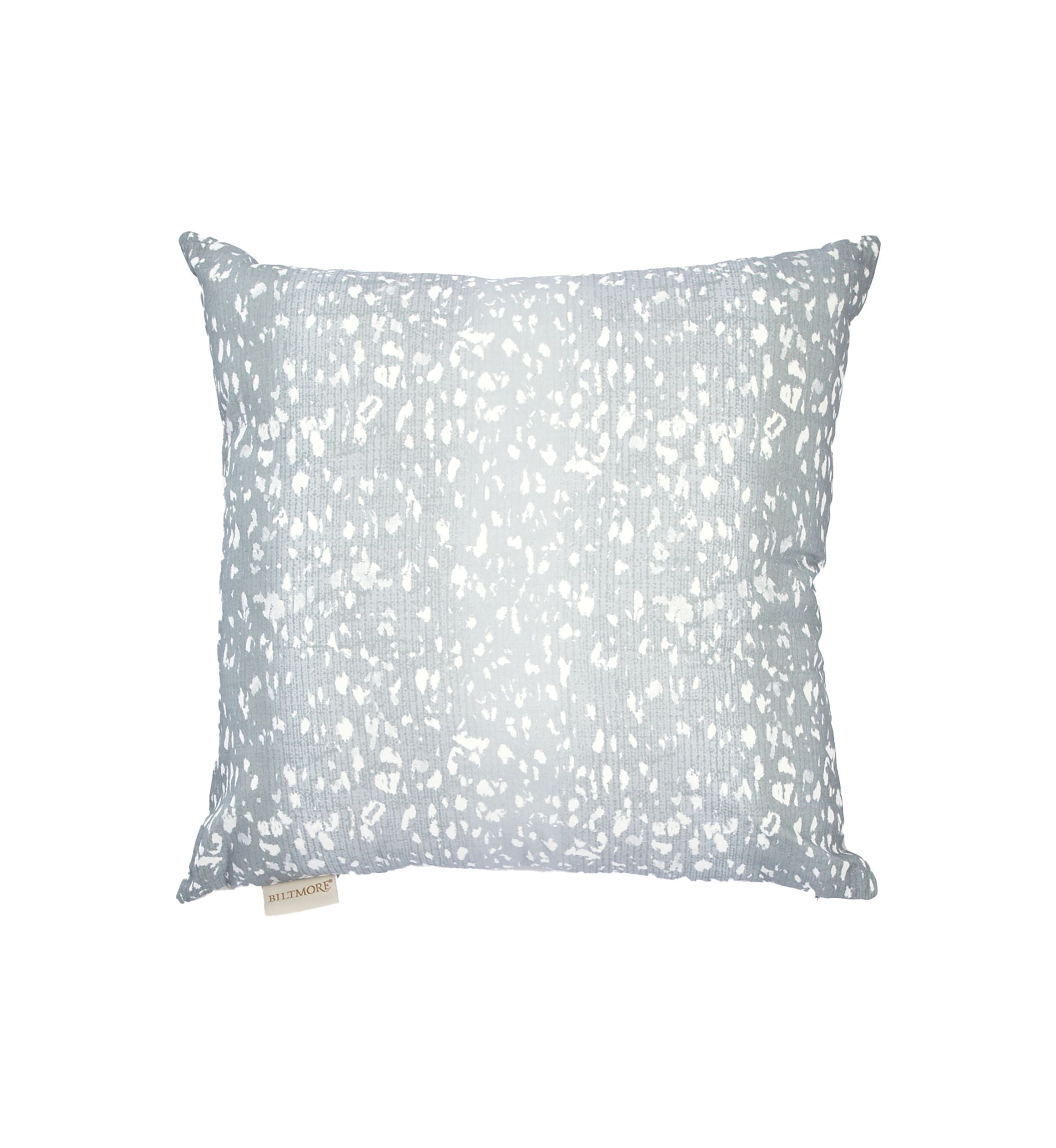 Kendall Square Silver Printed Decorative Pillow