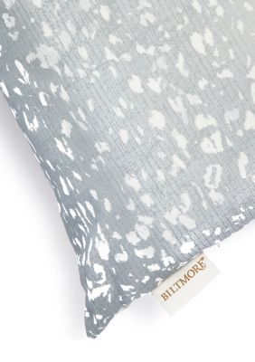 Kendall Square Silver Printed Decorative Pillow