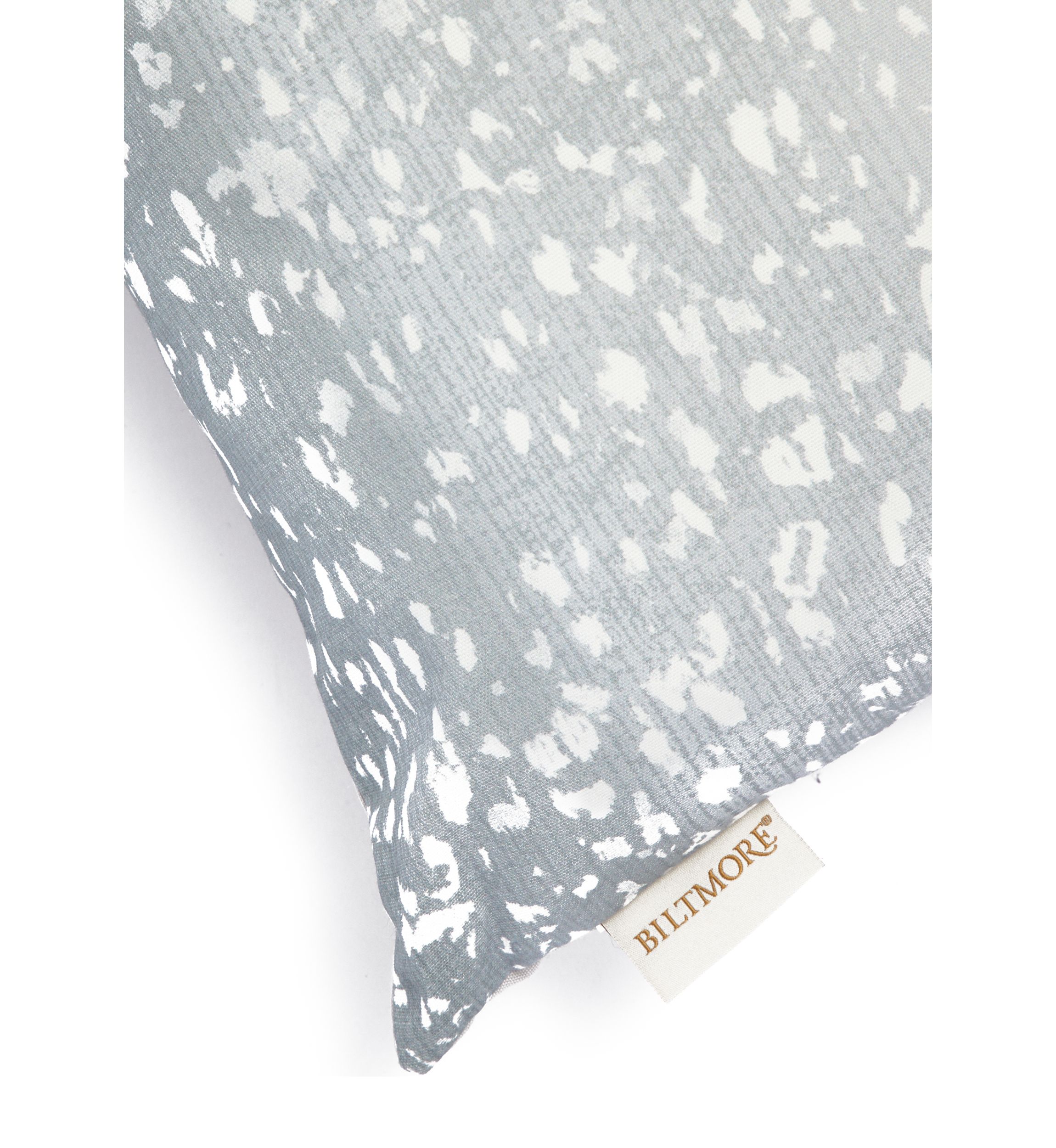 Kendall Square Silver Printed Decorative Pillow