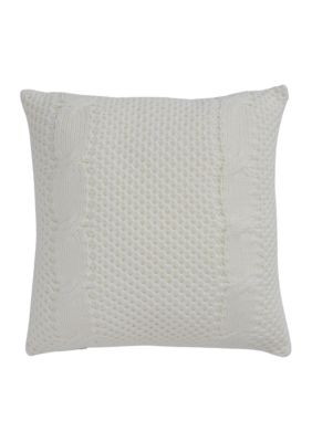 Alaina 18 in x 18 in Braided Knit  Decorative Pillow
