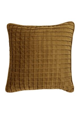 Alaina 16 in x 16 in Velvet Pleated Decorative Pillow